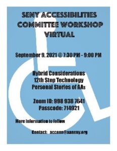 SENY Accessibilities Committee Workshop @ Virtual Platform | New York | New York | United States