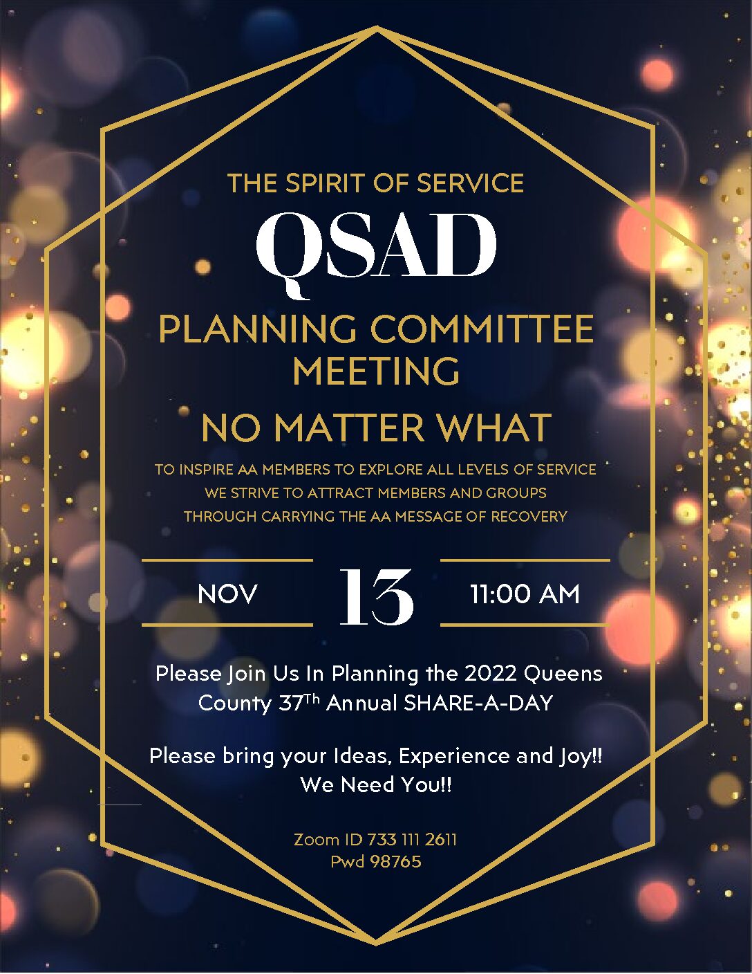Queens County Share-A-Day Planning Meeting @ Virtual Platform | New York | United States