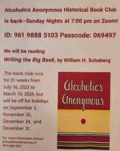 Brooklyn County presents "Writing the Big Book" @ Virtual Platform